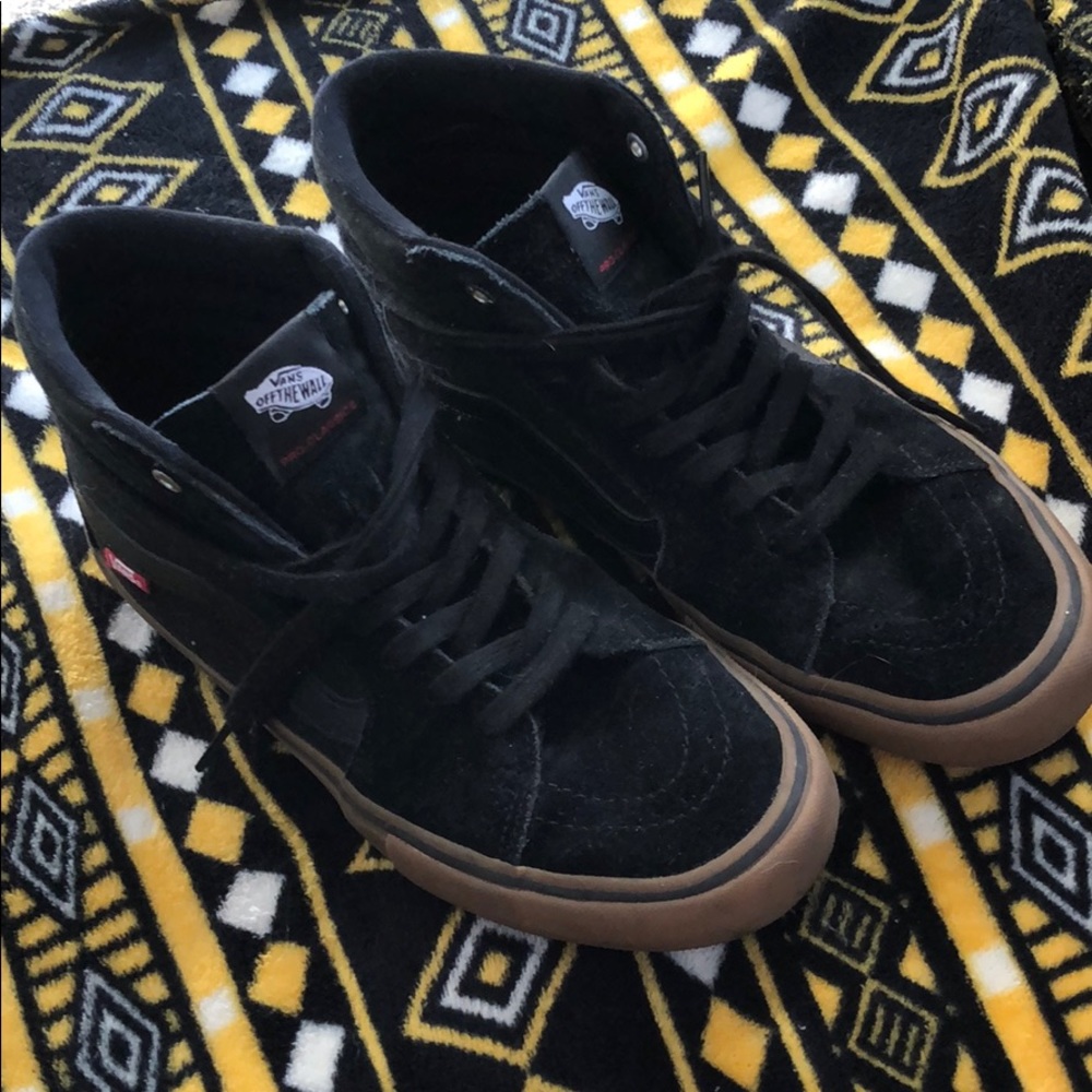 Vans black gum high top proskate edition w/ insert